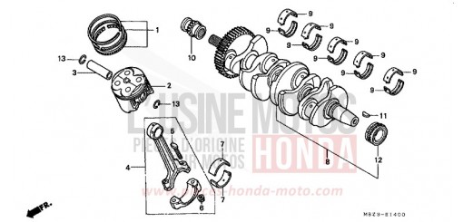 VILEBREQUIN/PISTON CB600F2Y de 2000